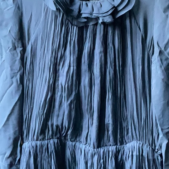 Navy chiffon dress - Picture 2 of 4